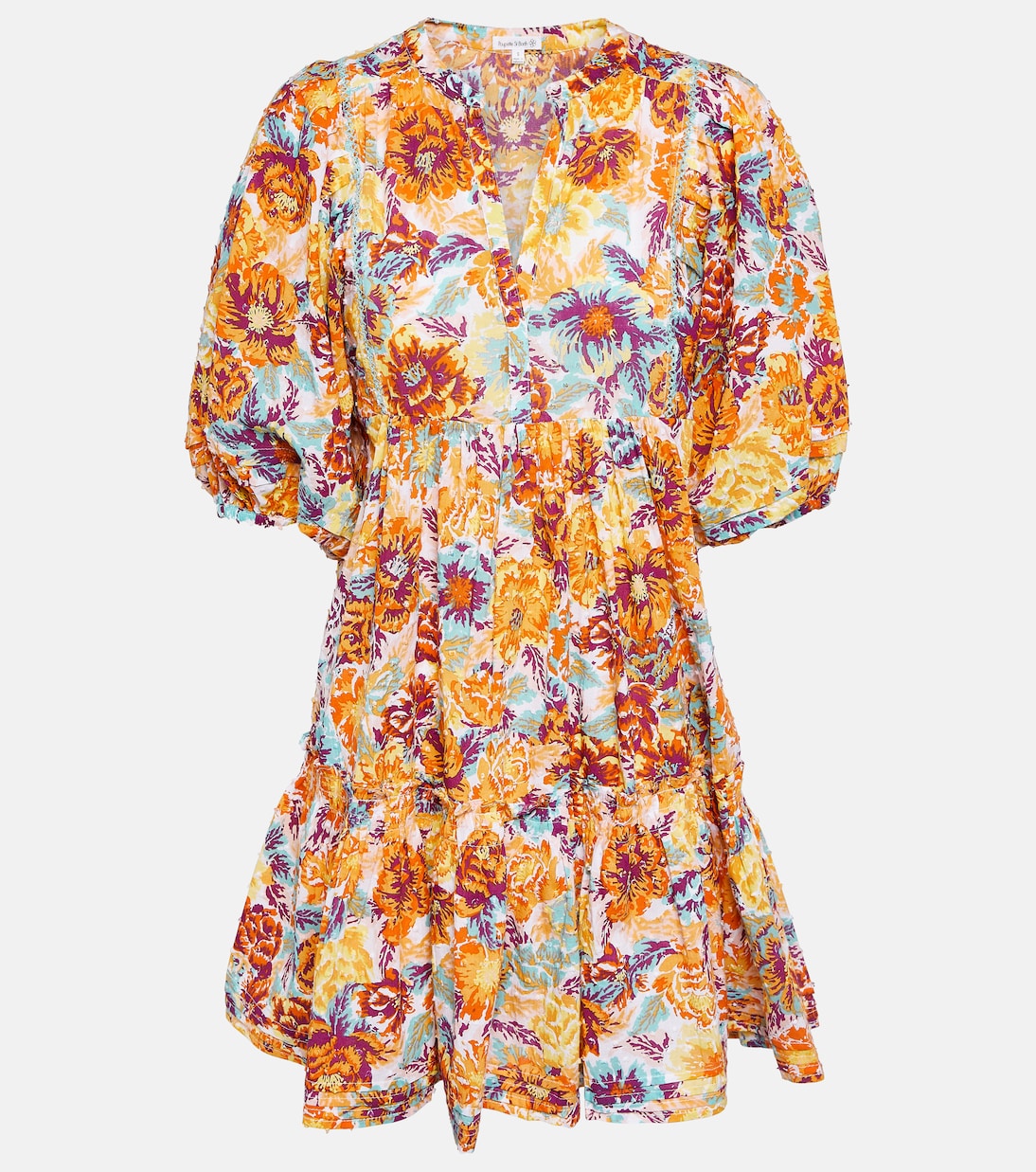 Aria floral cotton minidress | Poupette St Barth