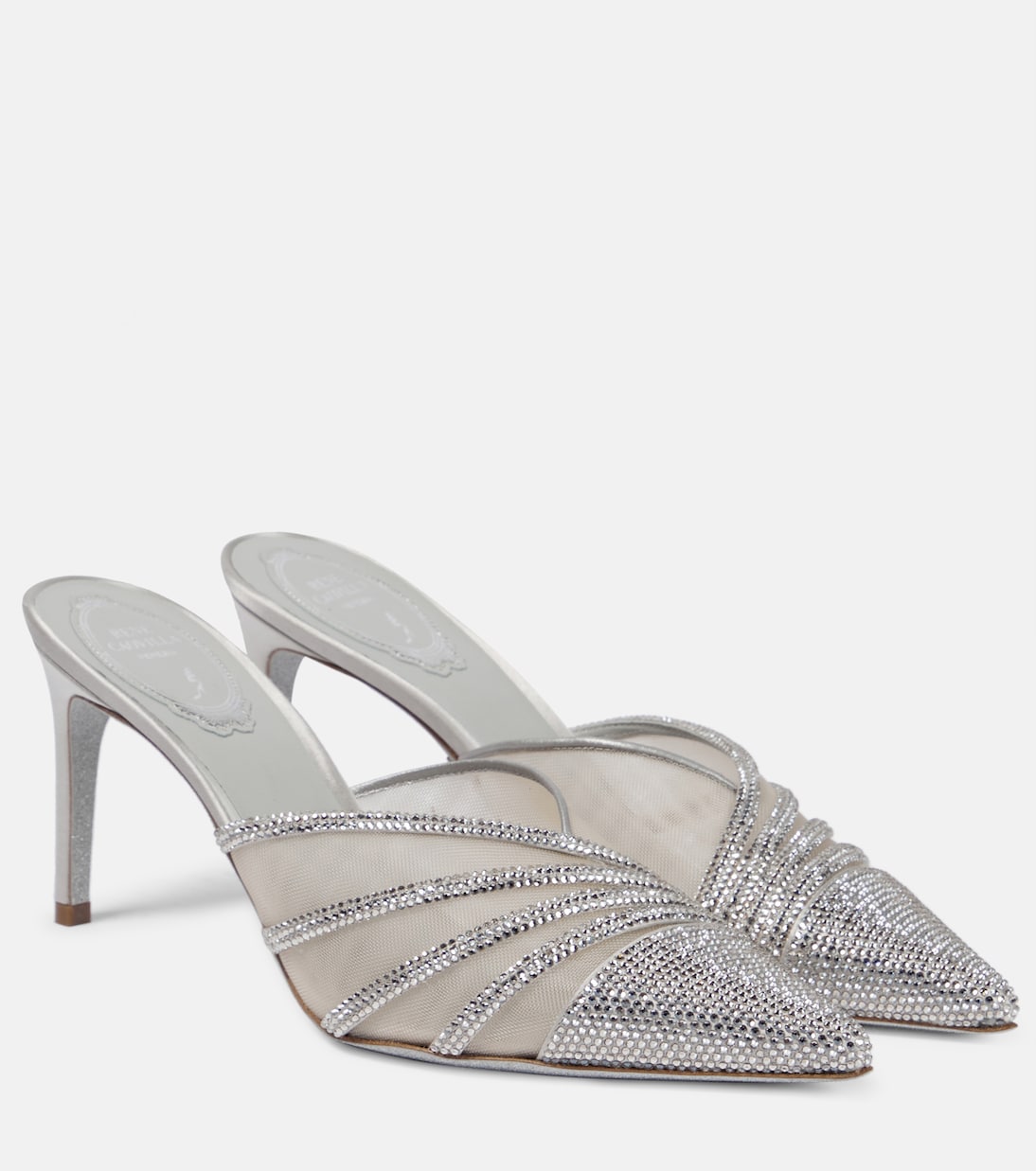 Bridal - Mules in raso con decorazioni | Rene Caovilla