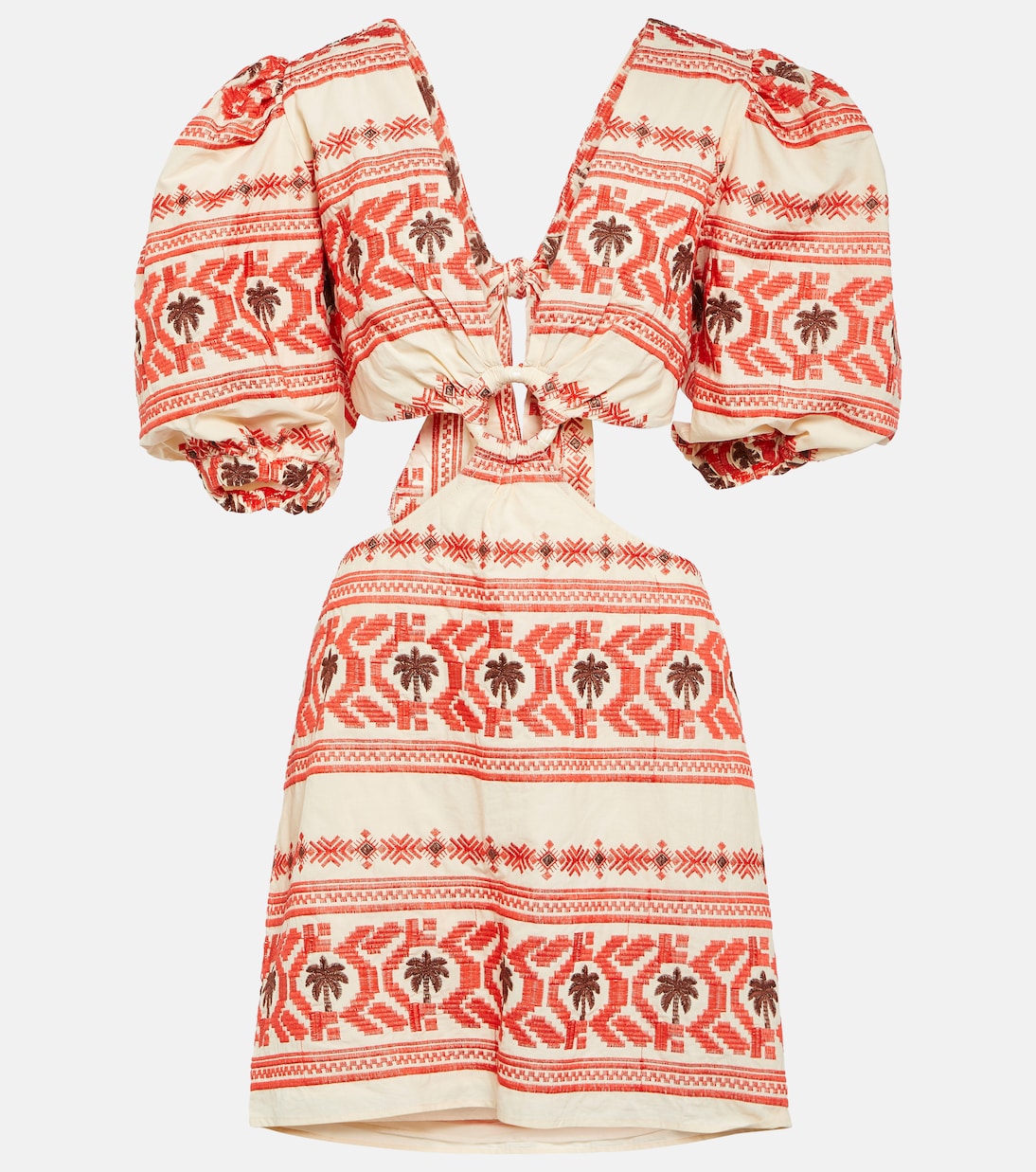 Cutout printed cotton minidress | Johanna Ortiz