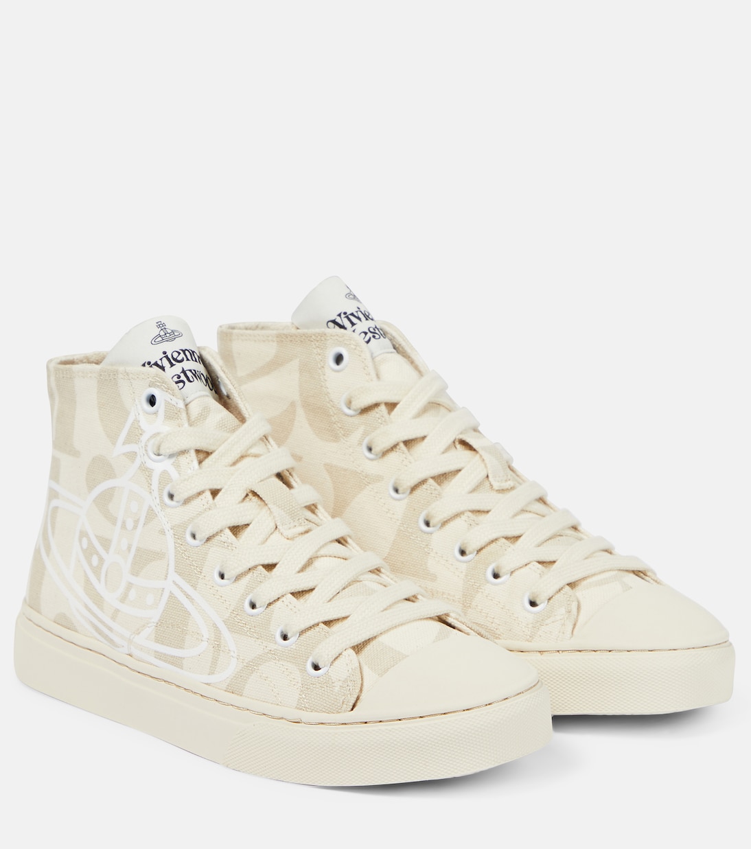 Baskets imprimées en toile à logo | Vivienne Westwood