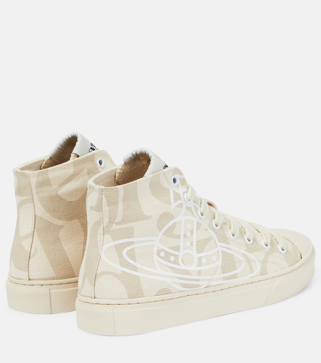 Baskets imprimées en toile à logo | Vivienne Westwood