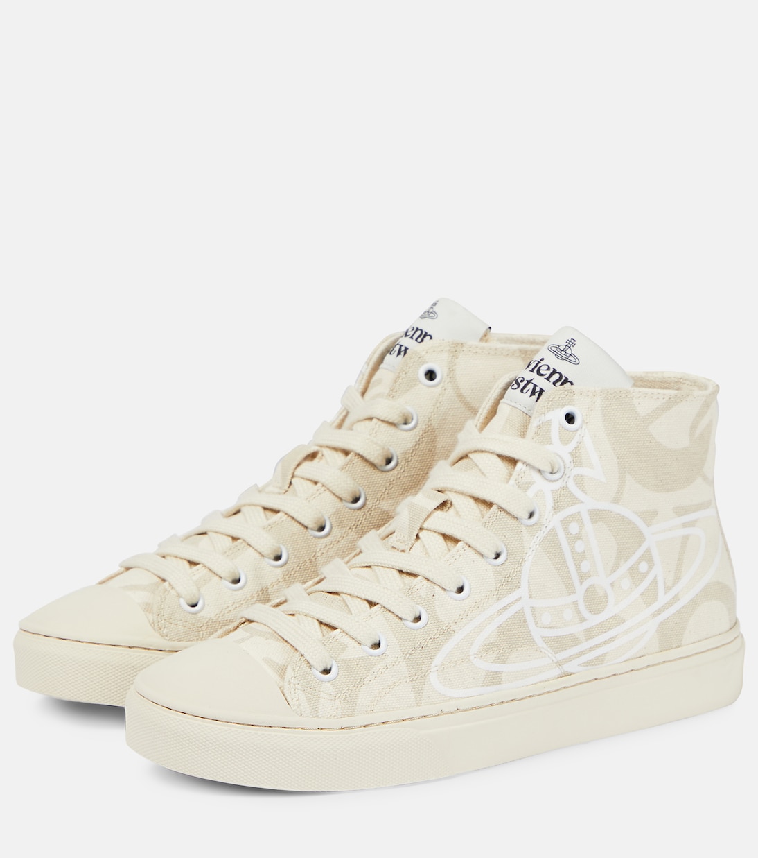 Baskets imprimées en toile à logo | Vivienne Westwood