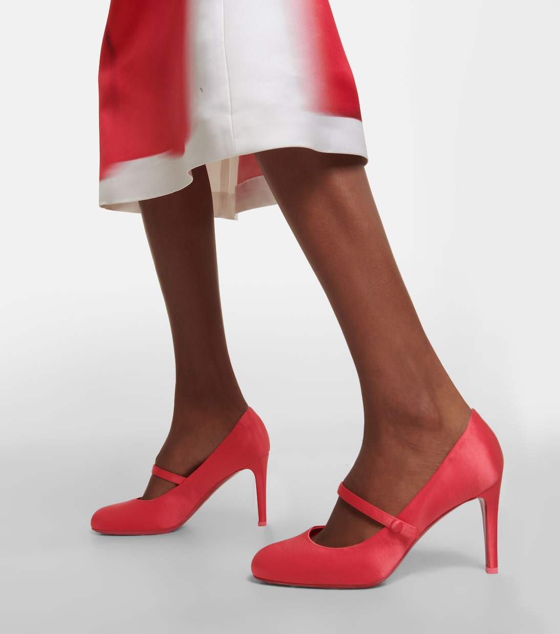 Pumps Pumppie 85 in crêpe di raso | Christian Louboutin