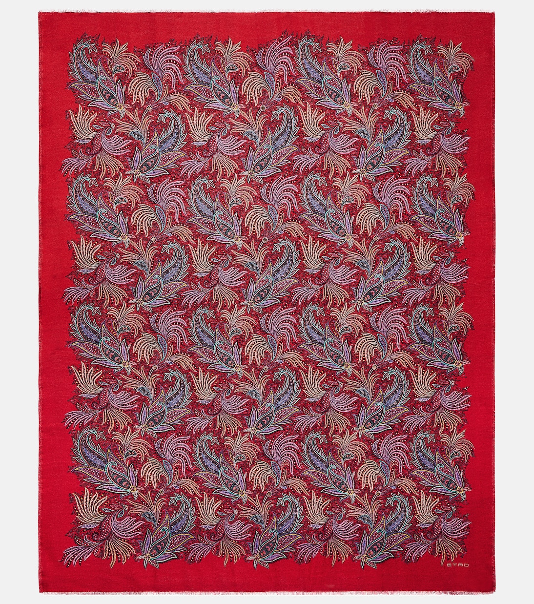 Paisley and checked wool throw | Etro