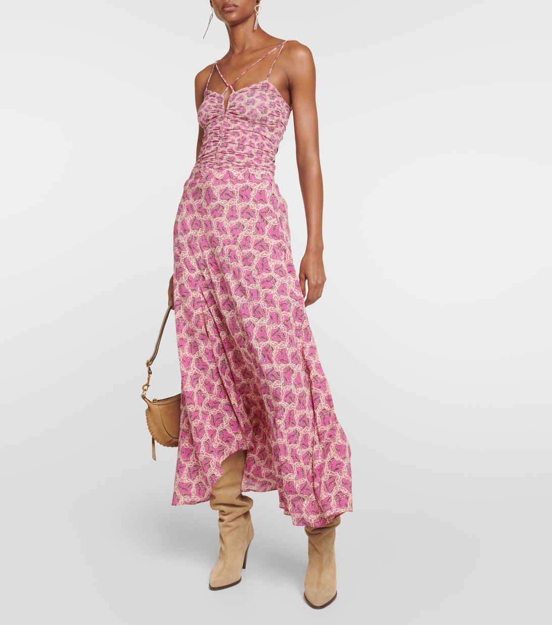 Leila printed ruched jersey top | Isabel Marant