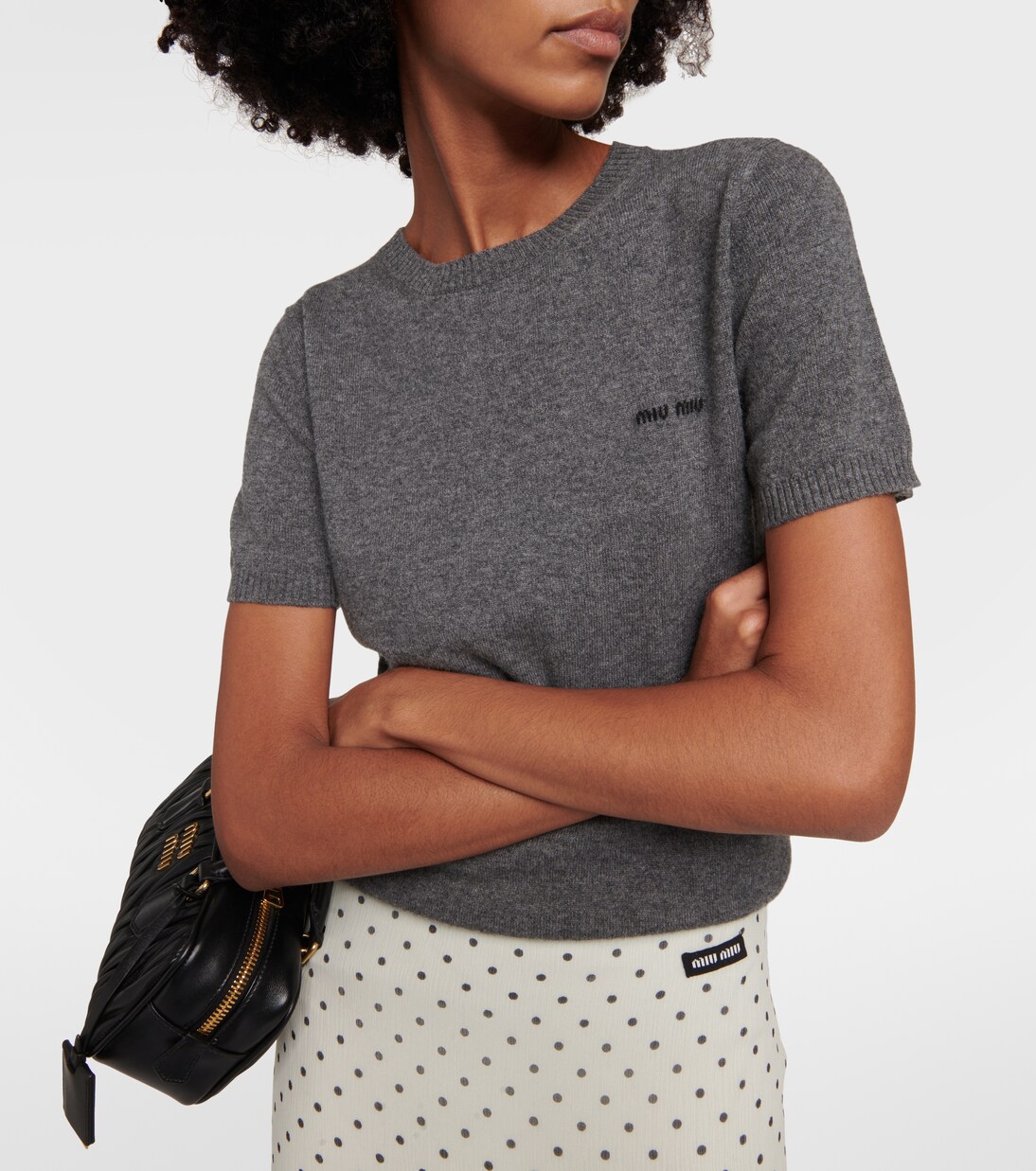 Logo cashmere sweater  | Miu Miu