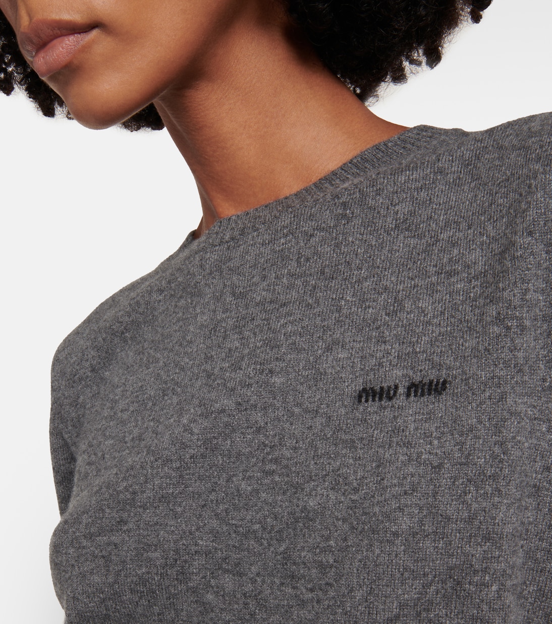 Logo cashmere sweater  | Miu Miu