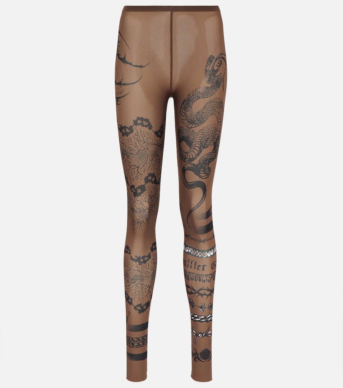 x KNWLS printed mesh leggings  | Jean Paul Gaultier