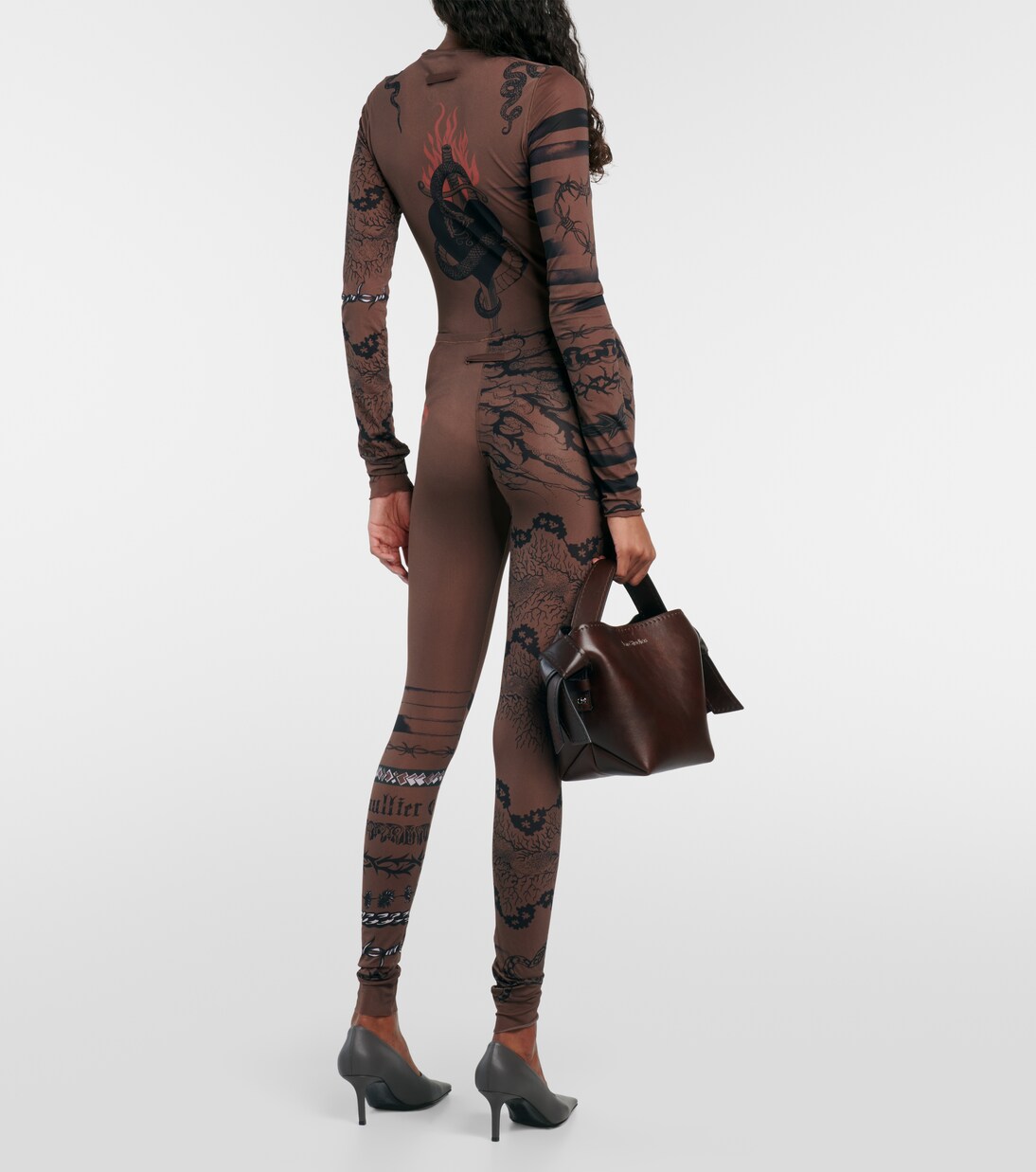 x KNWLS printed mesh leggings  | Jean Paul Gaultier