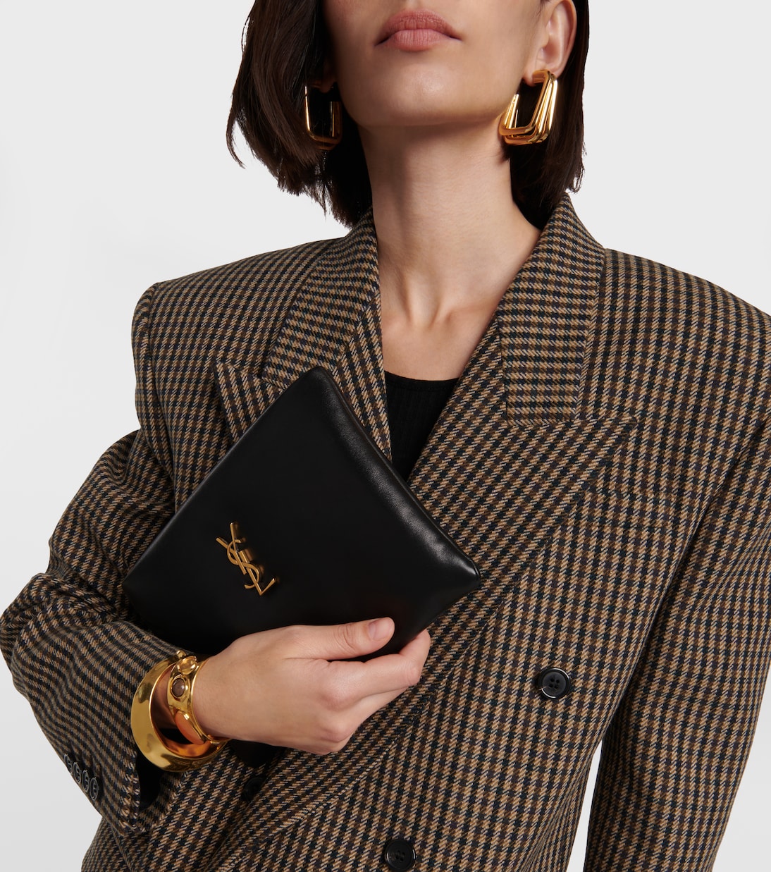 Clutch Calypso Small aus Leder | Saint Laurent
