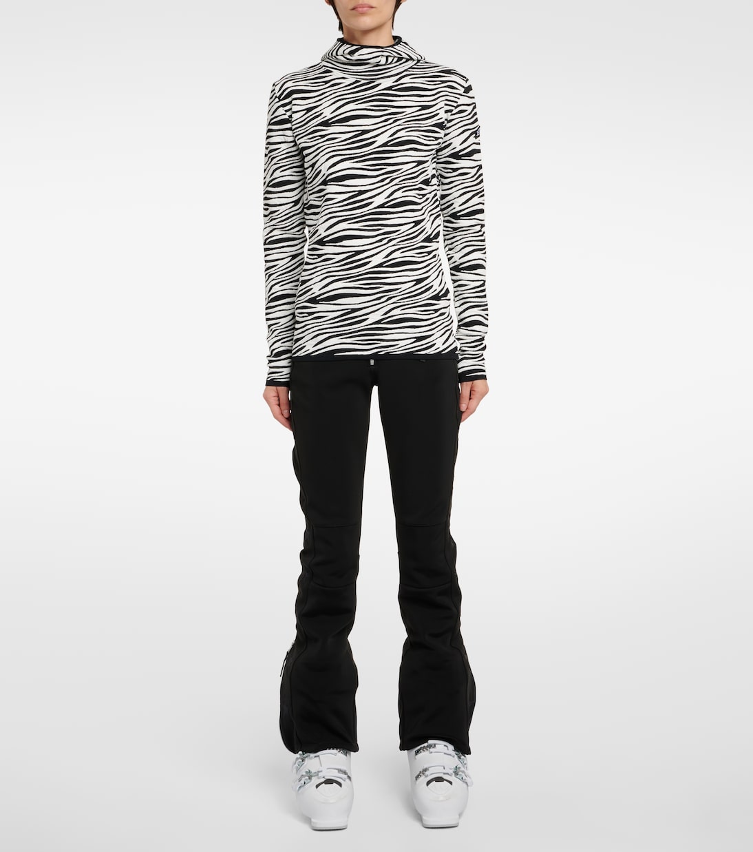 Zoey zebra-print jacquard hoodie | Jet Set