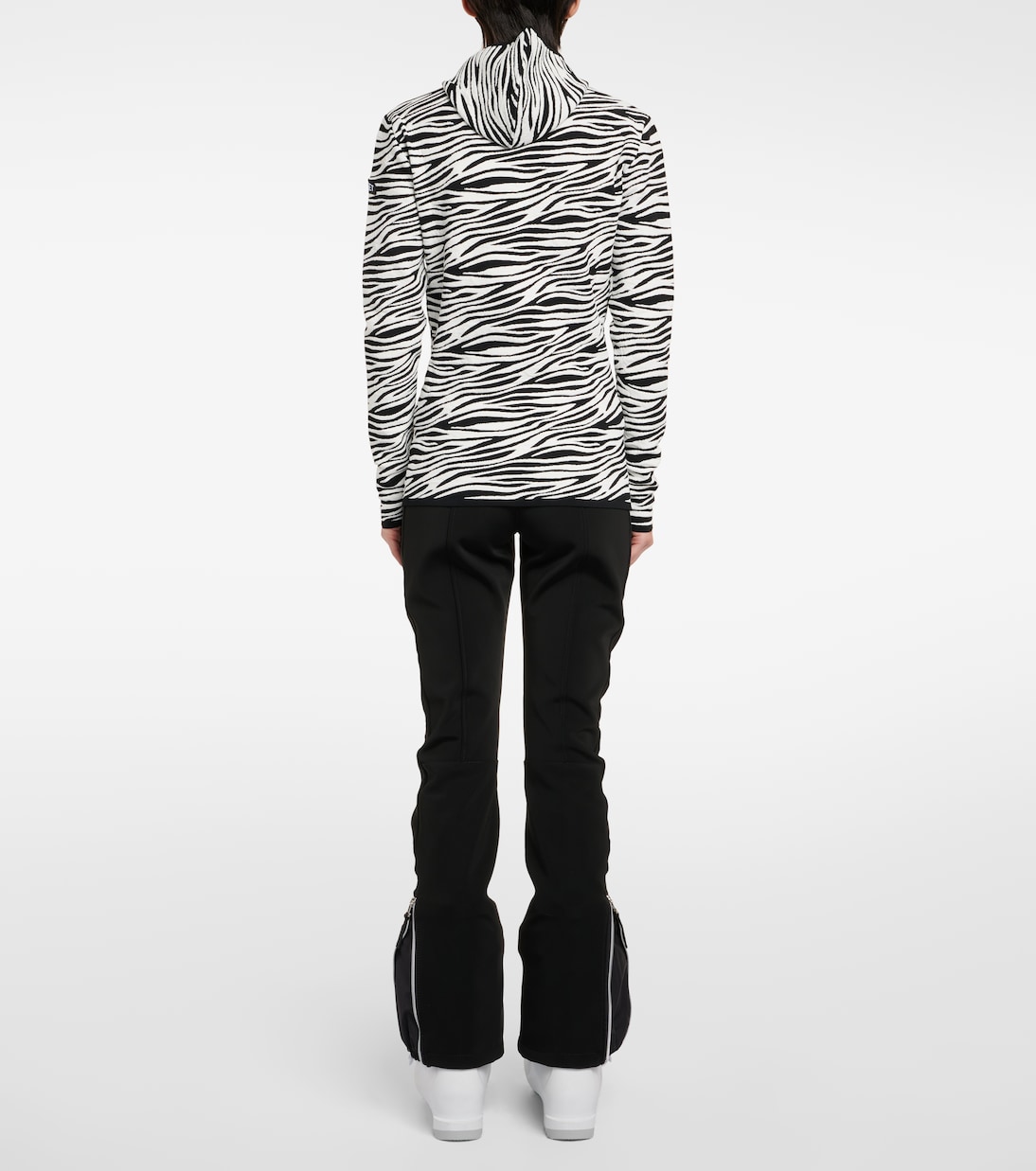 Zoey zebra-print jacquard hoodie | Jet Set