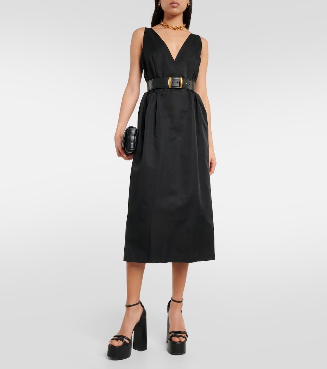 Vestido midi Anouk de mezcla de algodón | Altuzarra