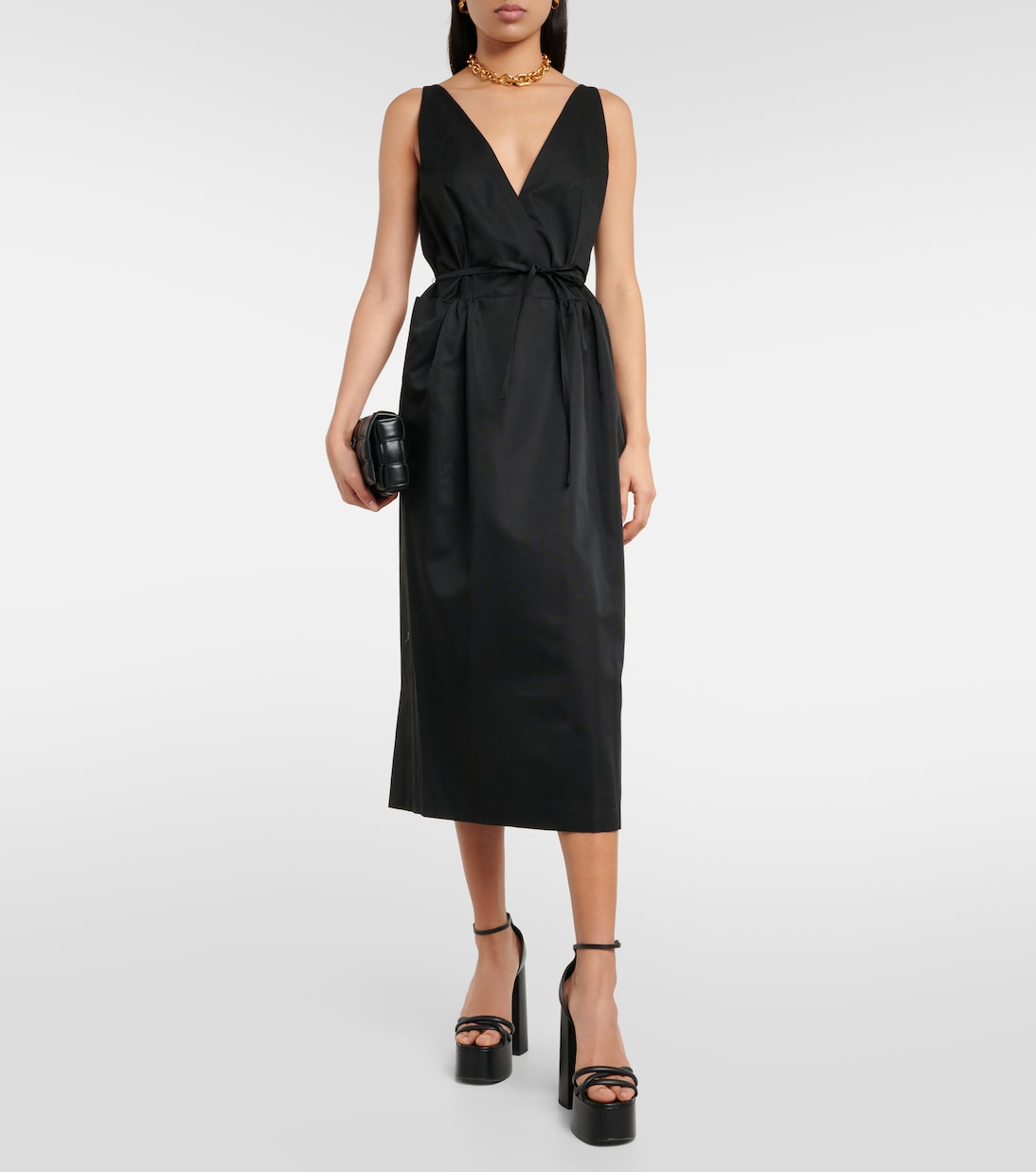 Vestido midi Anouk de mezcla de algodón | Altuzarra