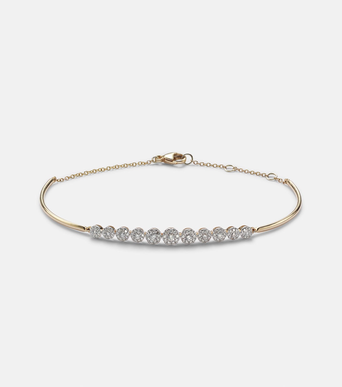 Bracciale in oro 10kt con diamanti, stile giovane e moderno di Stone and Strand