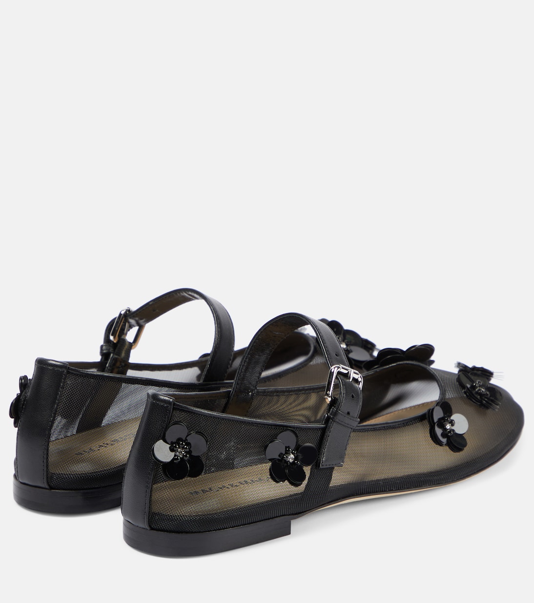 Ballerine in mesh con applicazioni floreali | Mach & Mach