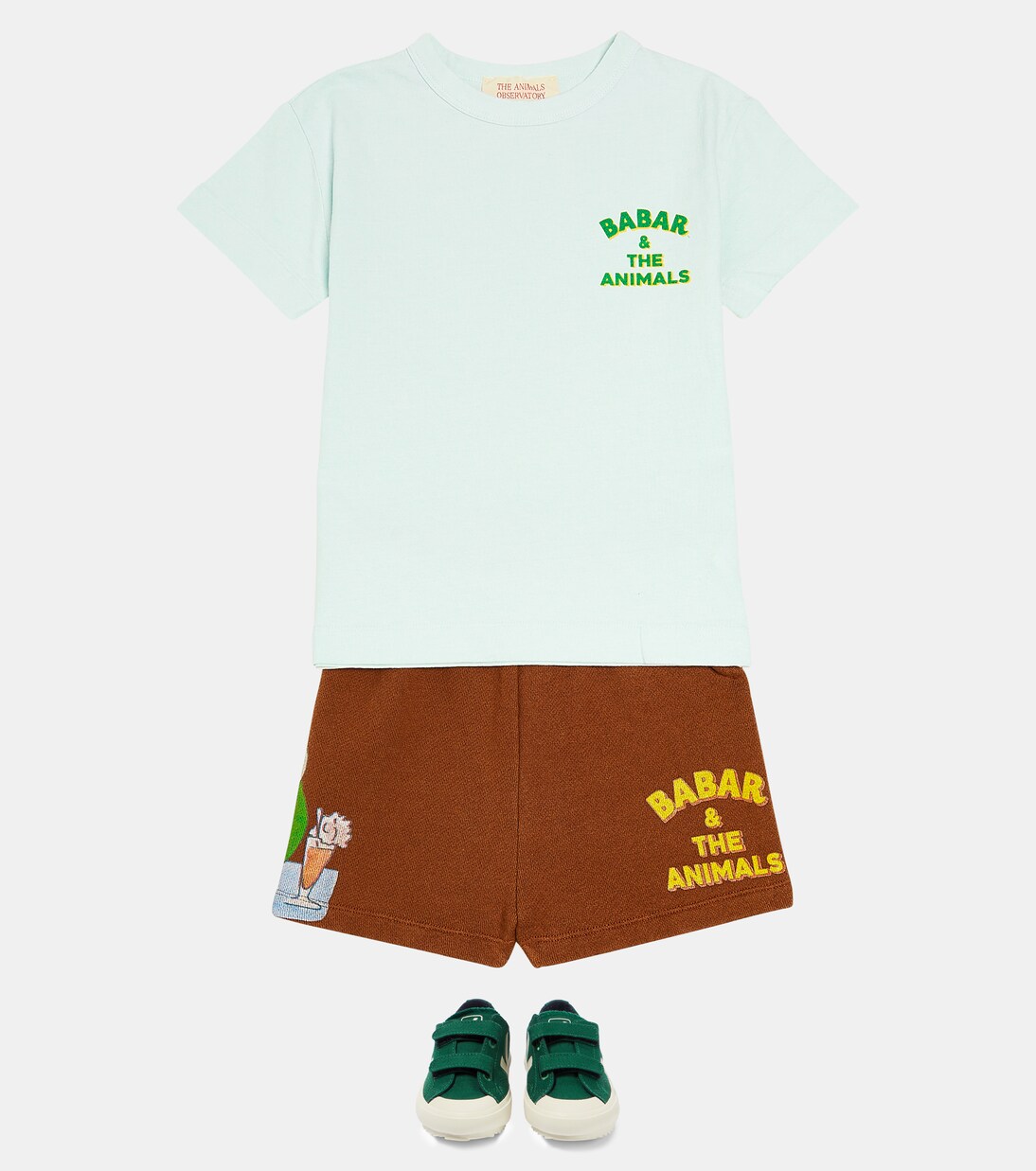 Clam printed cotton shorts | The Animals Observatory