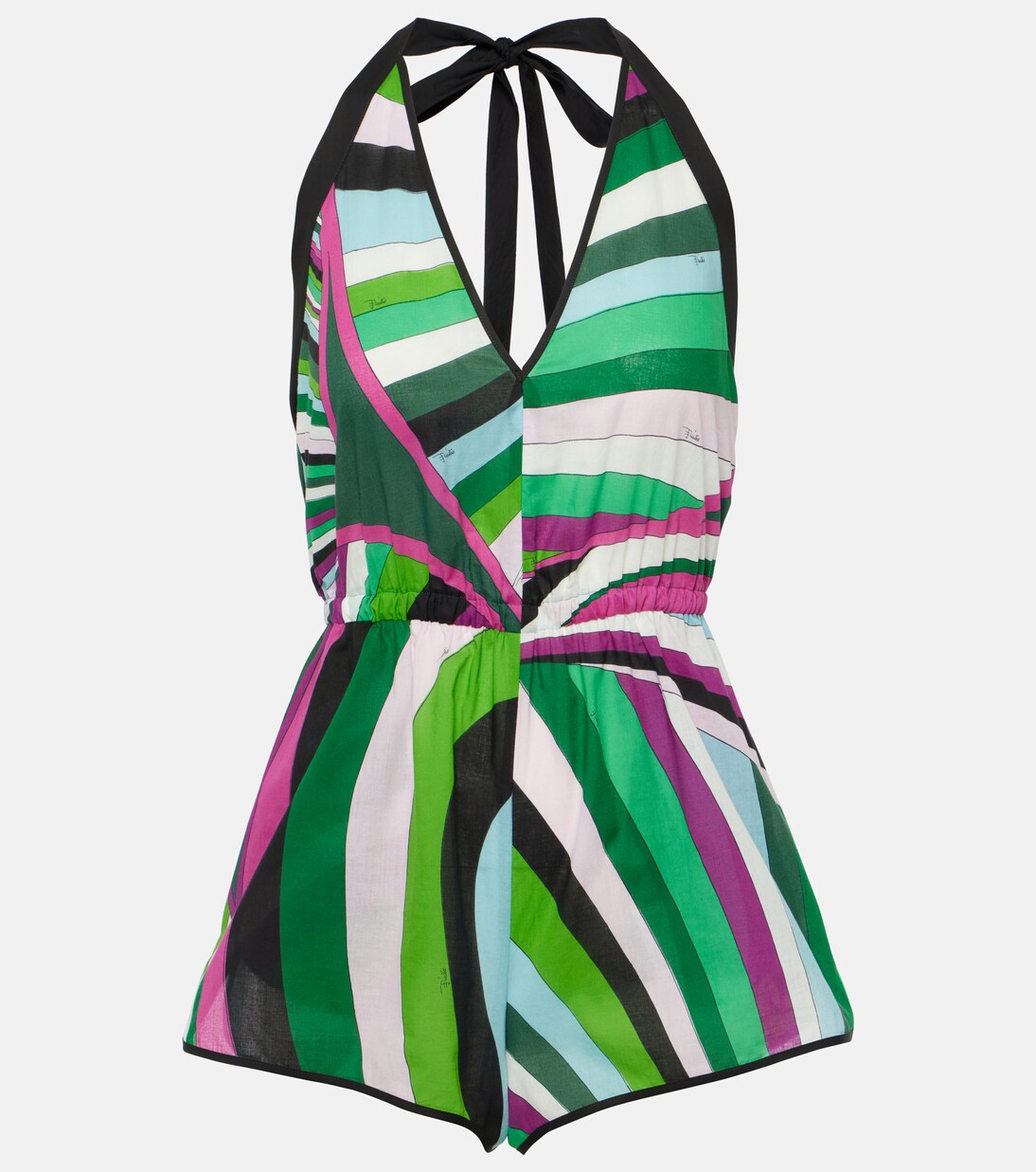 Mono Iride de algodón con cuello halter | Pucci