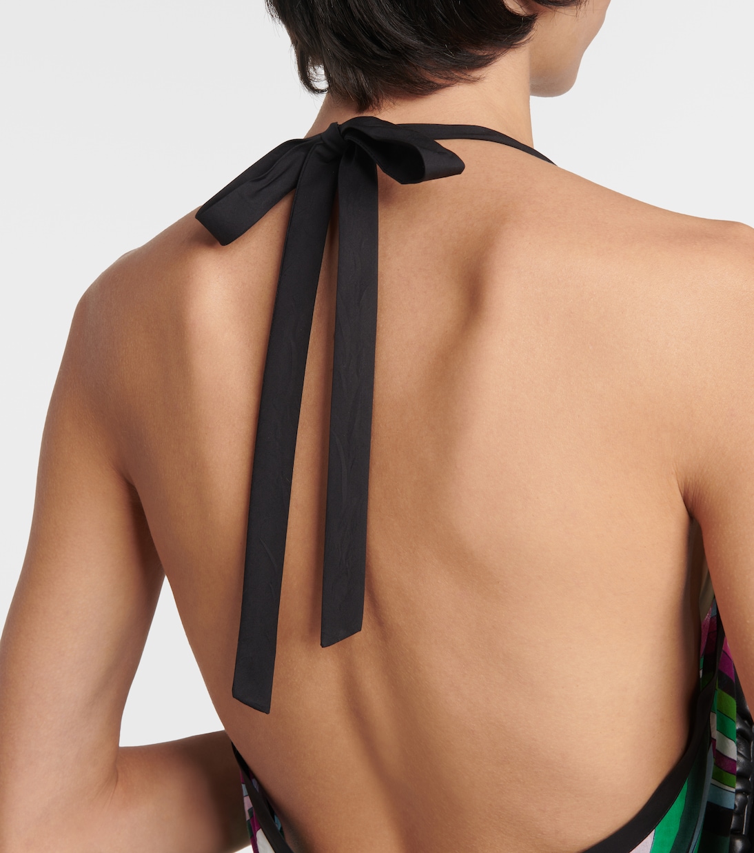 Mono Iride de algodón con cuello halter | Pucci