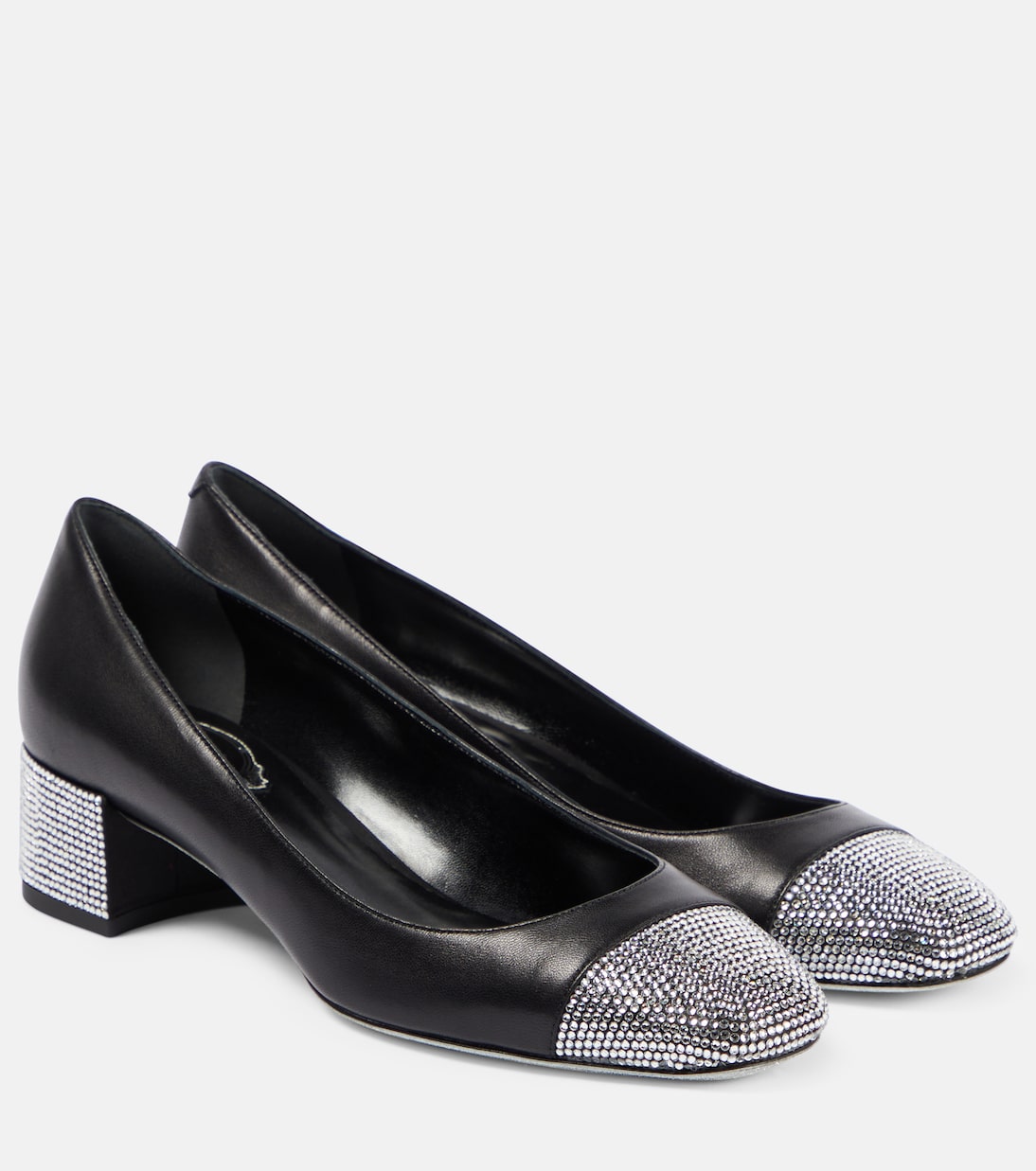 Verzierte Pumps Kristen aus Leder | Rene Caovilla