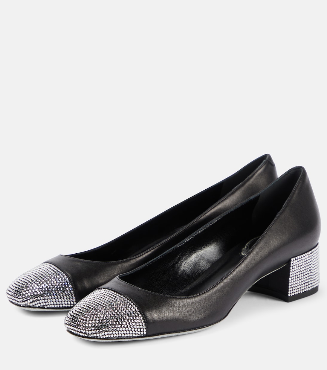 Verzierte Pumps Kristen aus Leder | Rene Caovilla