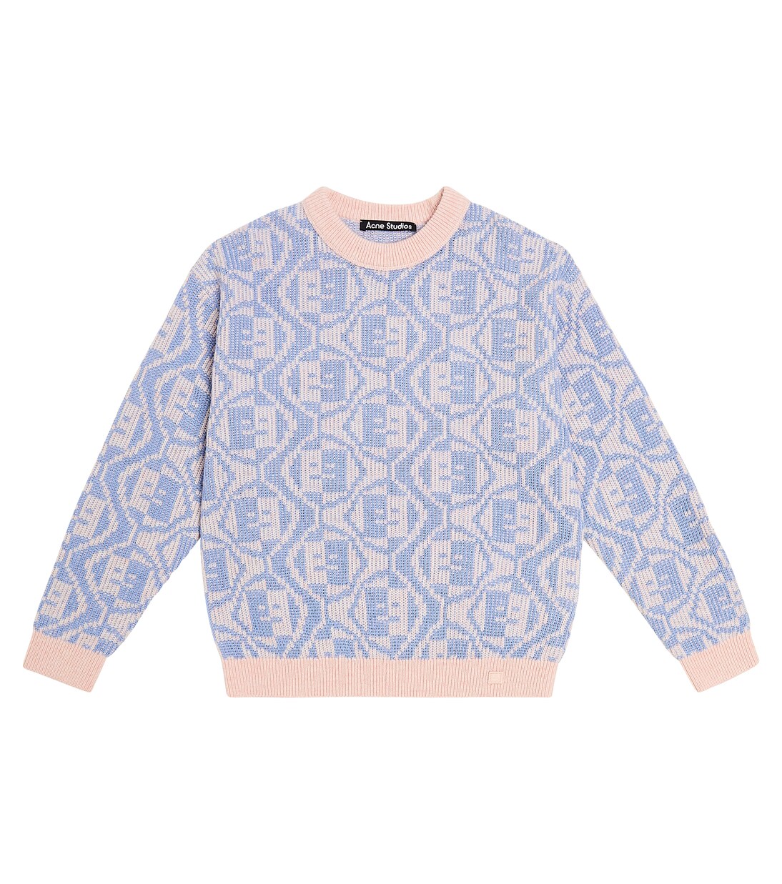 Pull Face en laine et coton | Acne Studios Kids
