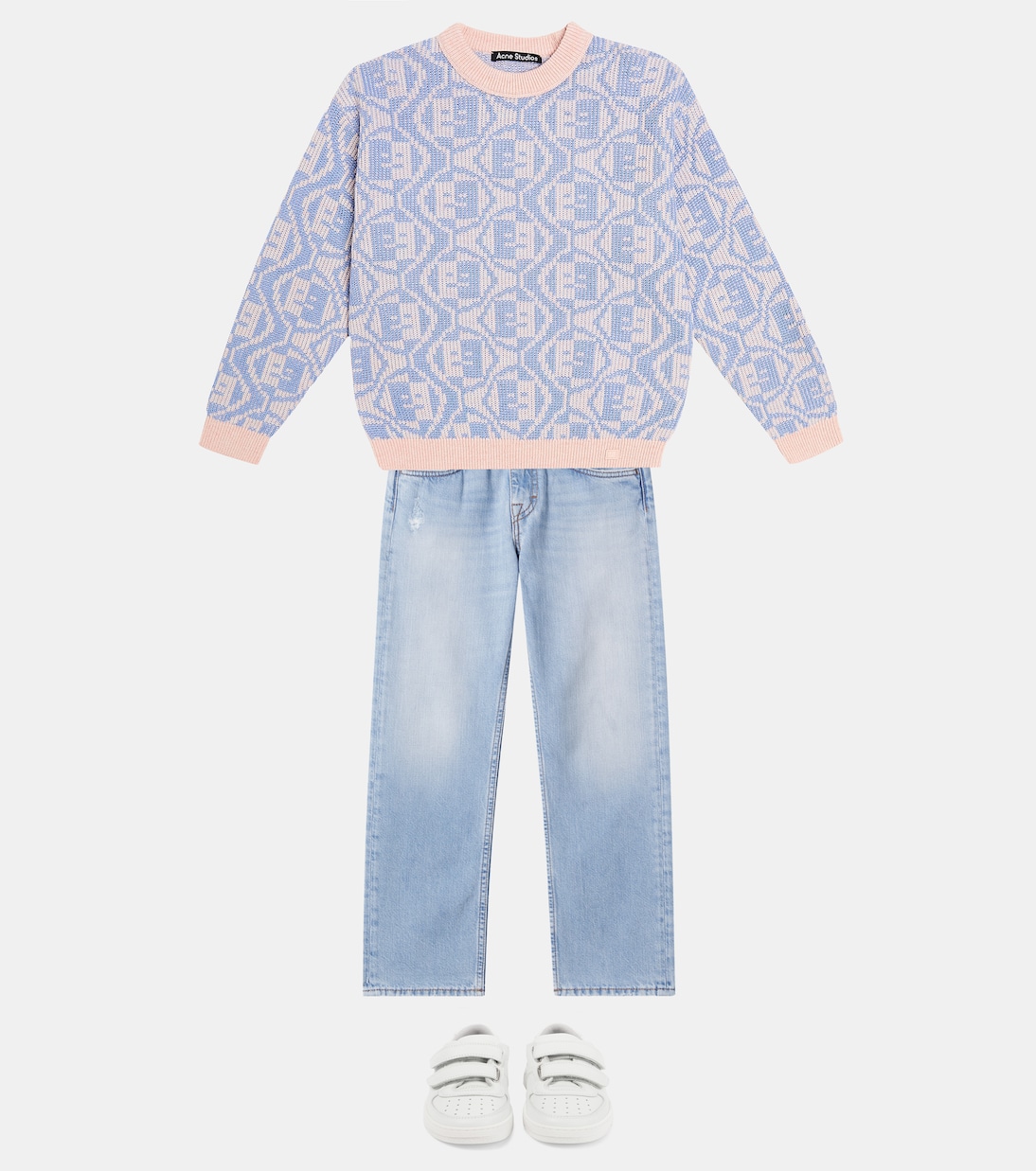 Pull Face en laine et coton | Acne Studios Kids
