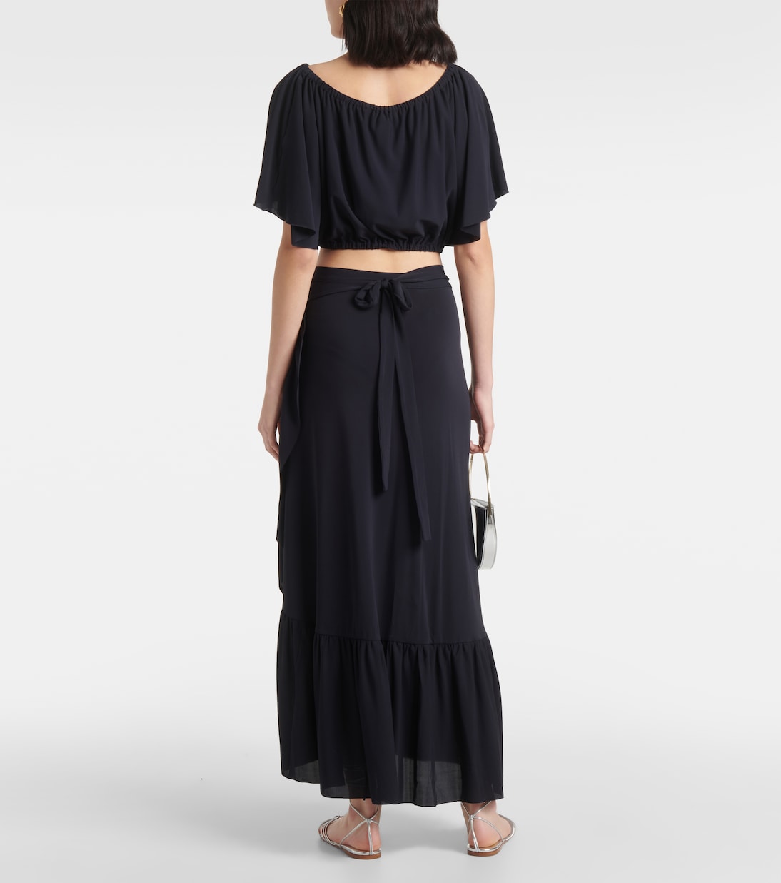 Julia ruffled jersey beach cover-up | Eres