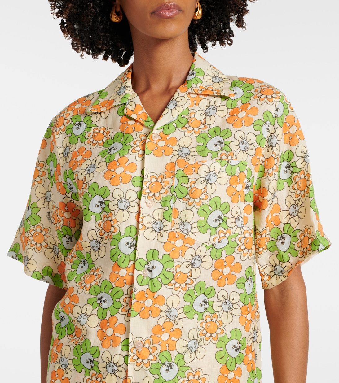 Chemise en lin à fleurs | Marni