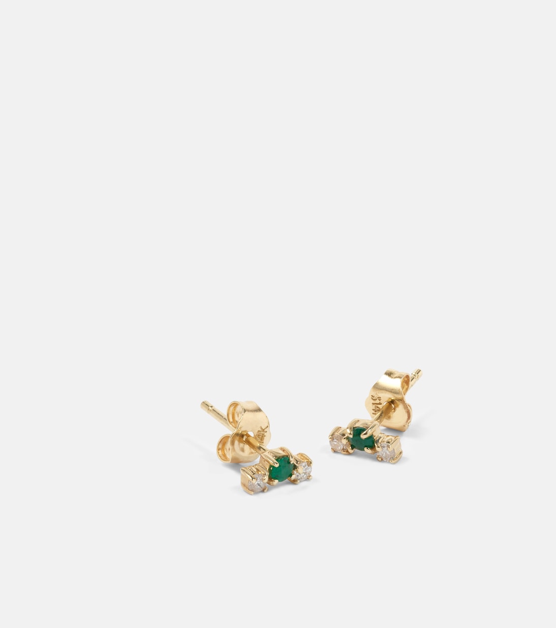 Orecchini Chic in Oro 14kt con Smeraldi e Diamanti – Eleganza Giovane di Stone and Strand