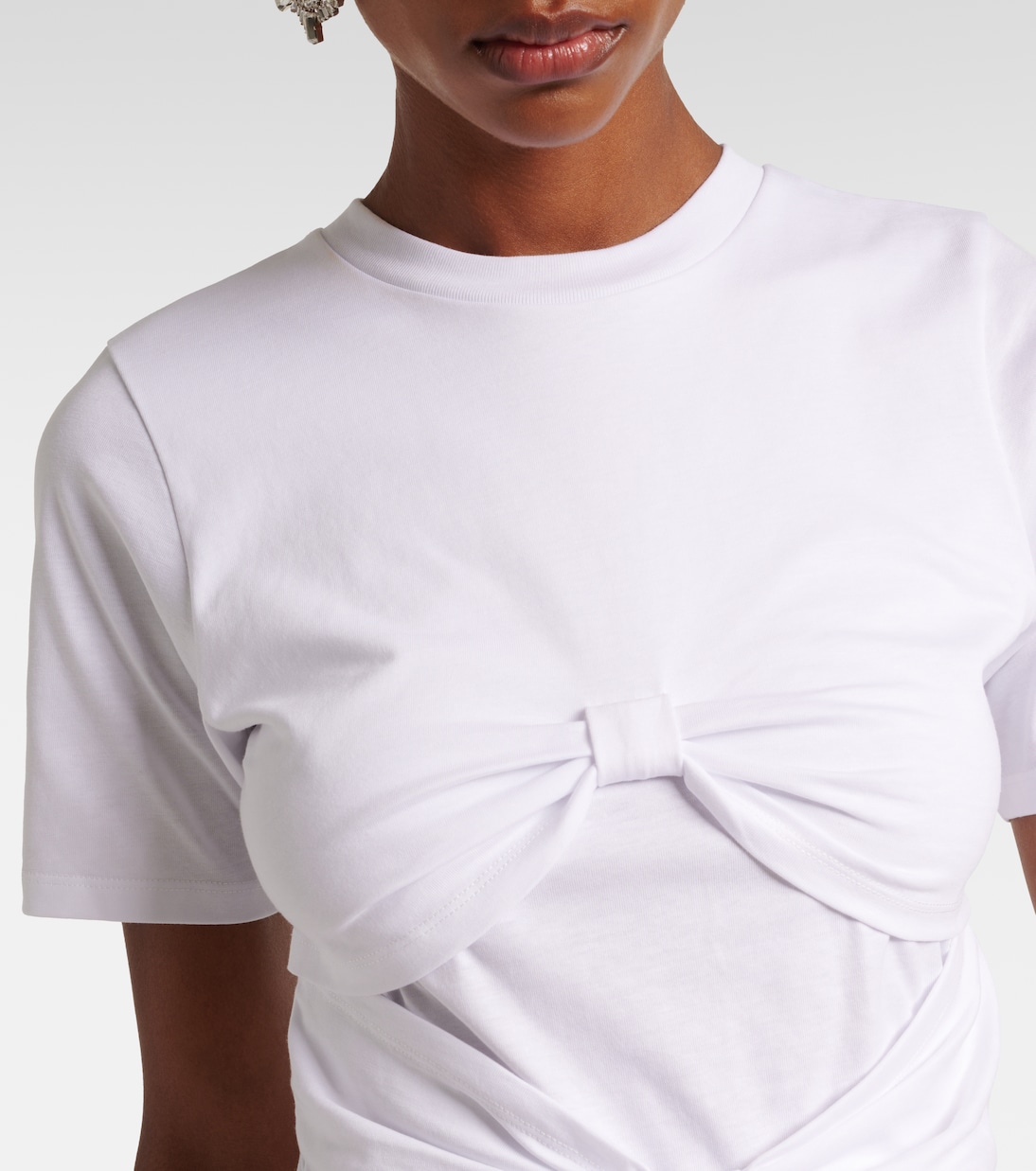 T-shirt in jersey con fiocco in Bianco - Nina Ricci | Mytheresa T-shirt in jersey con fiocco in Bianco - Nina Ricci | Mytheresa