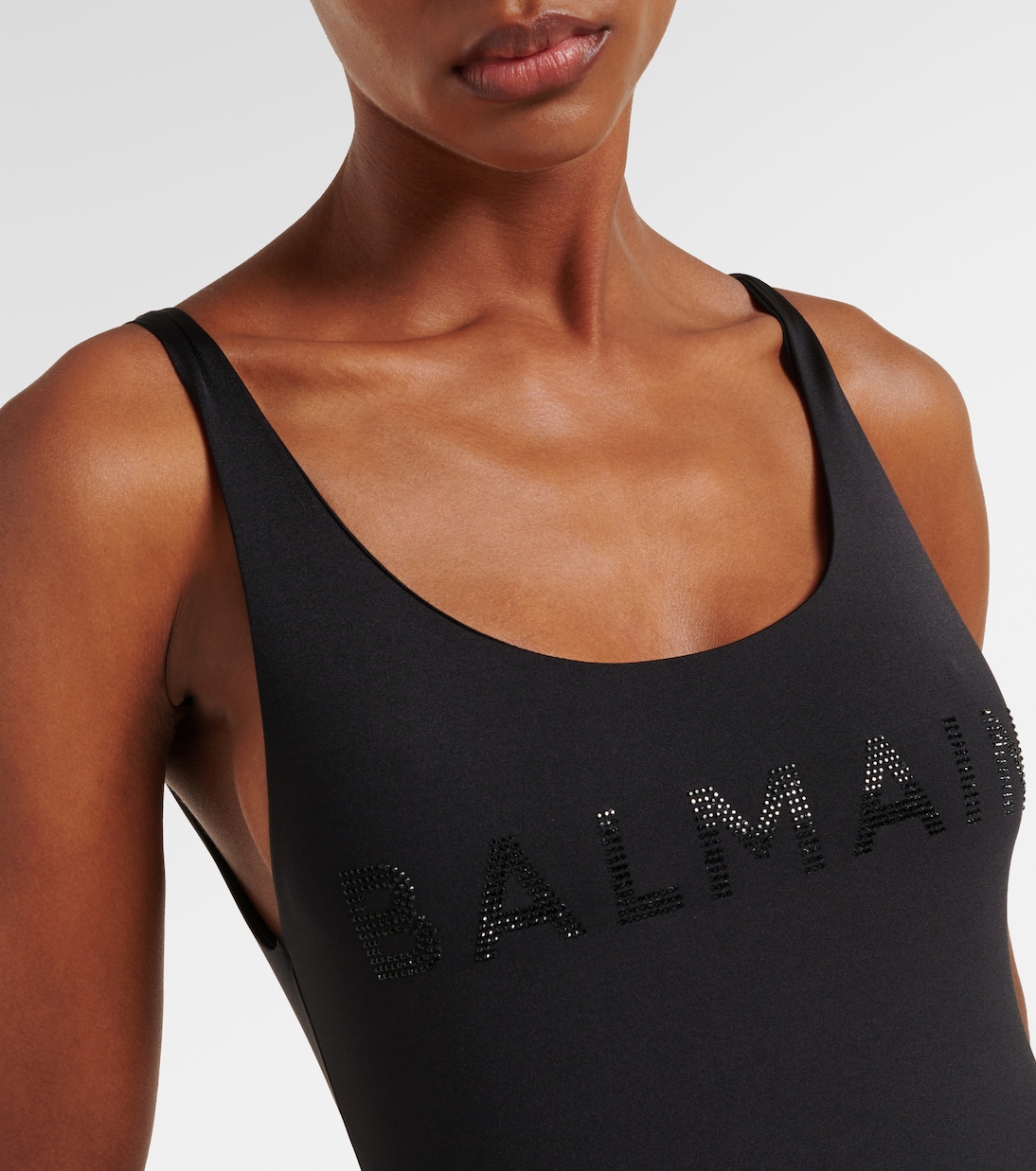 Logo embroidered swimsuit | Balmain