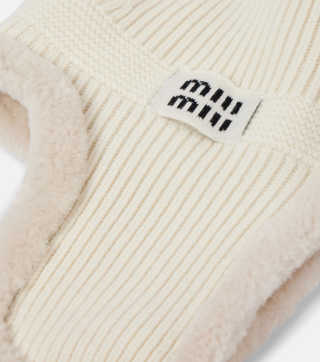 Shearling-trimmed wool and cashmere hat | Miu Miu