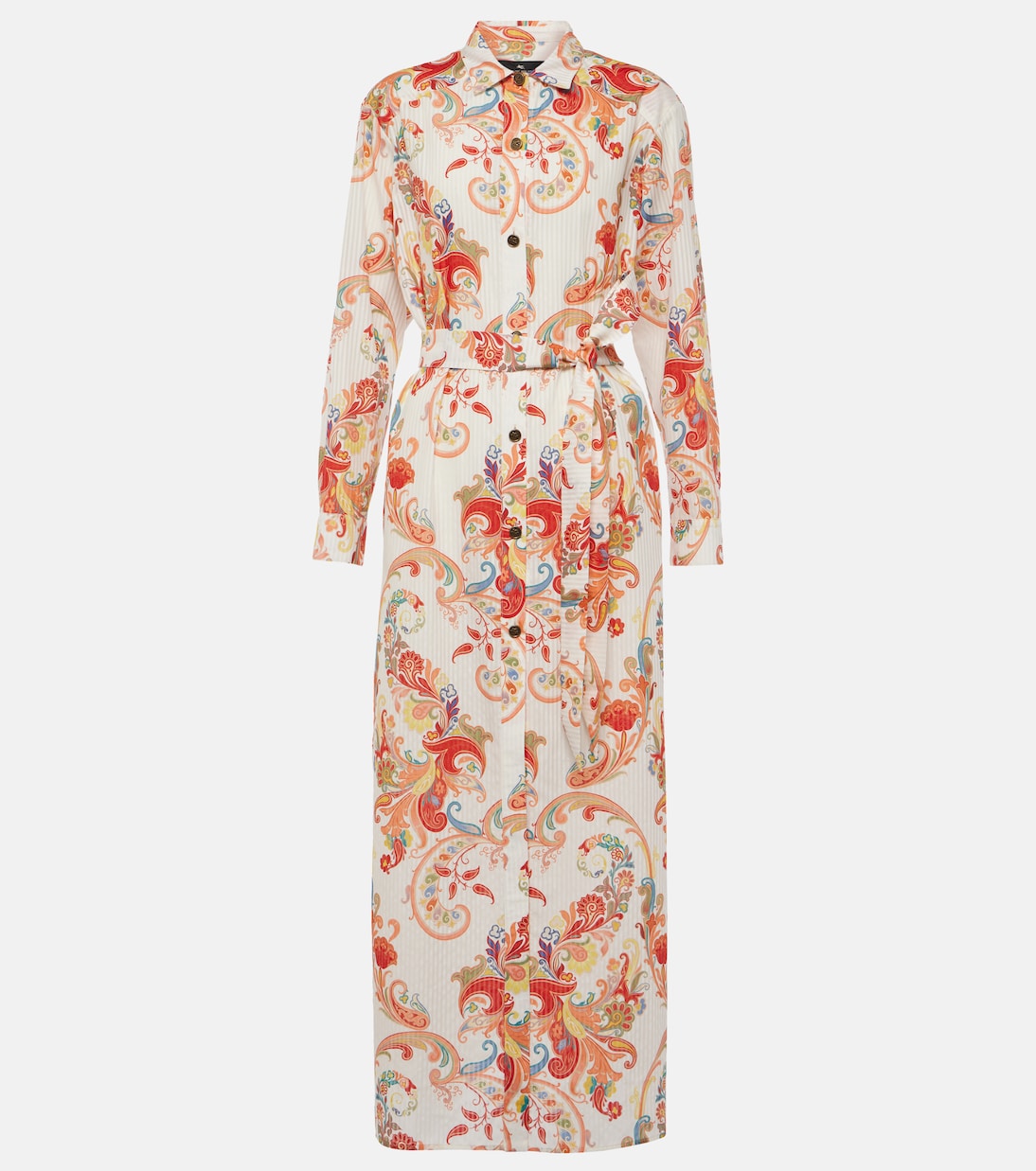 Vestido camisero de algodón y seda | Etro