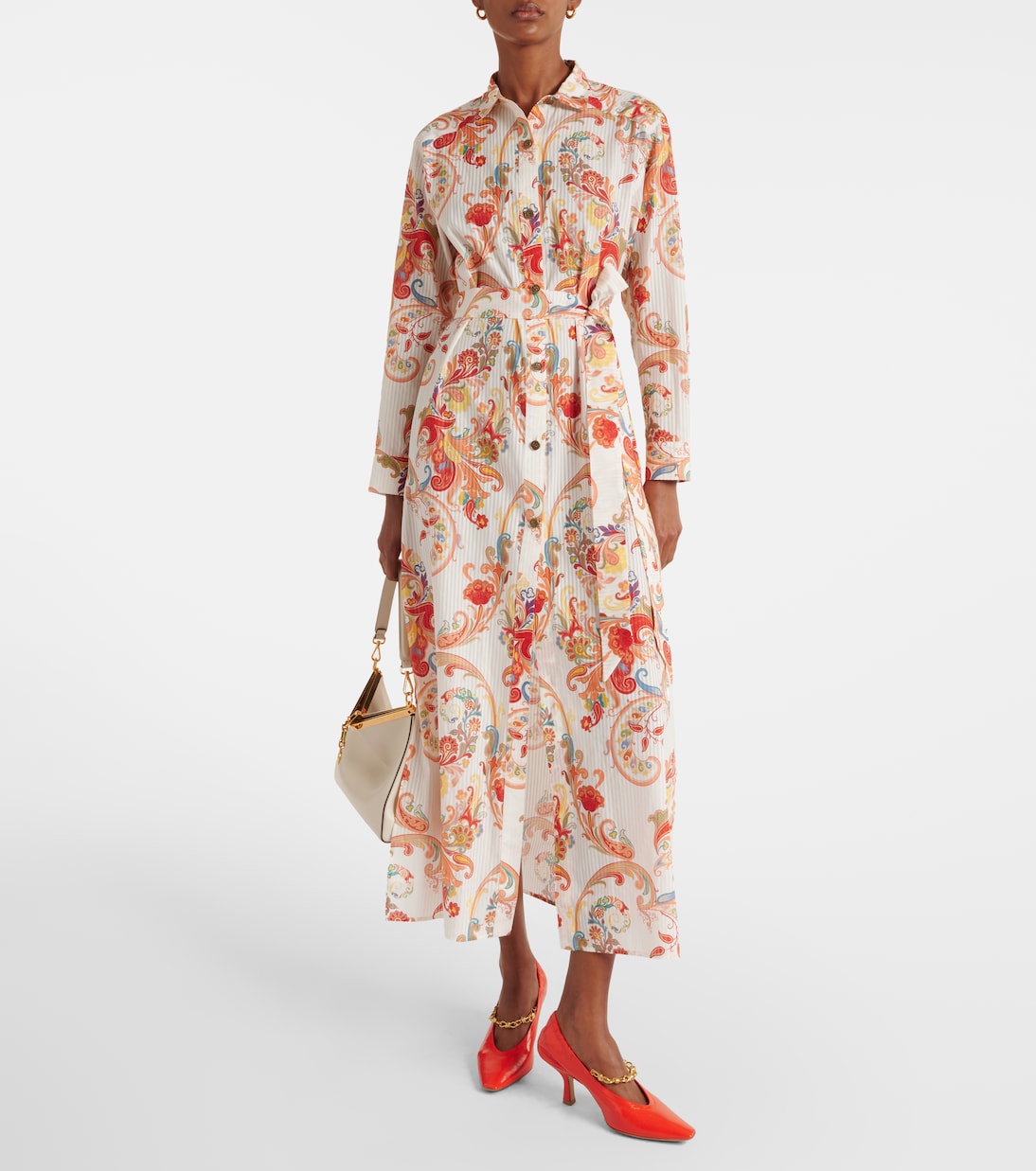Vestido camisero de algodón y seda | Etro