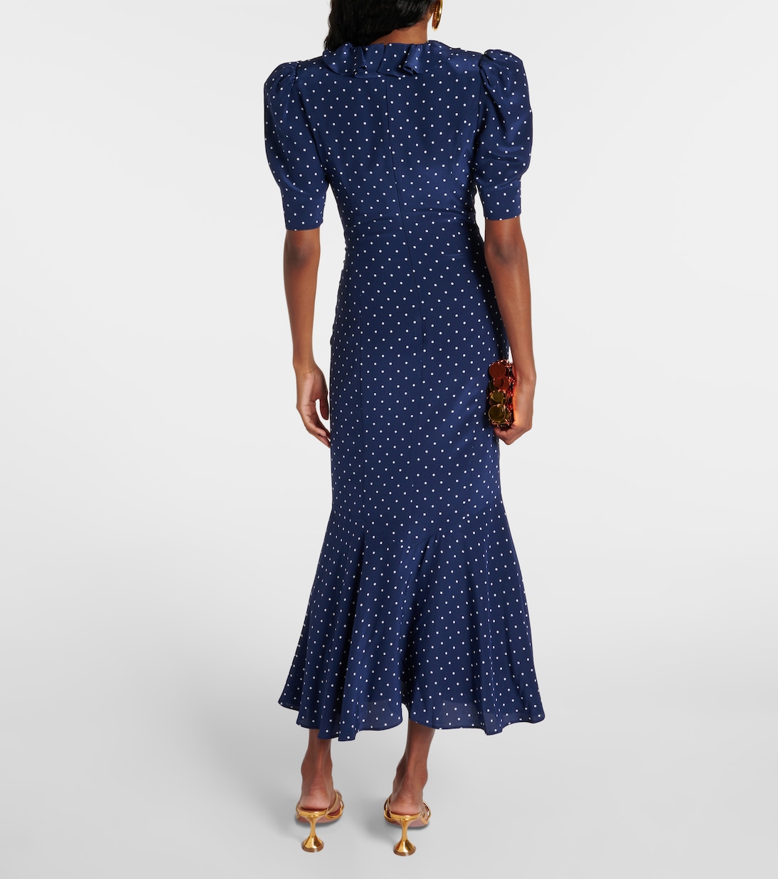 Robe midi en soie | Alessandra Rich