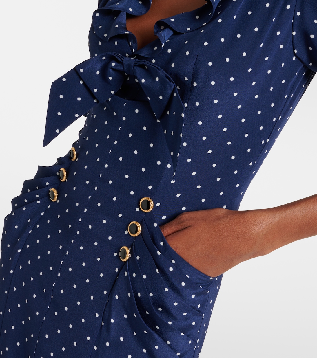 Robe midi en soie | Alessandra Rich