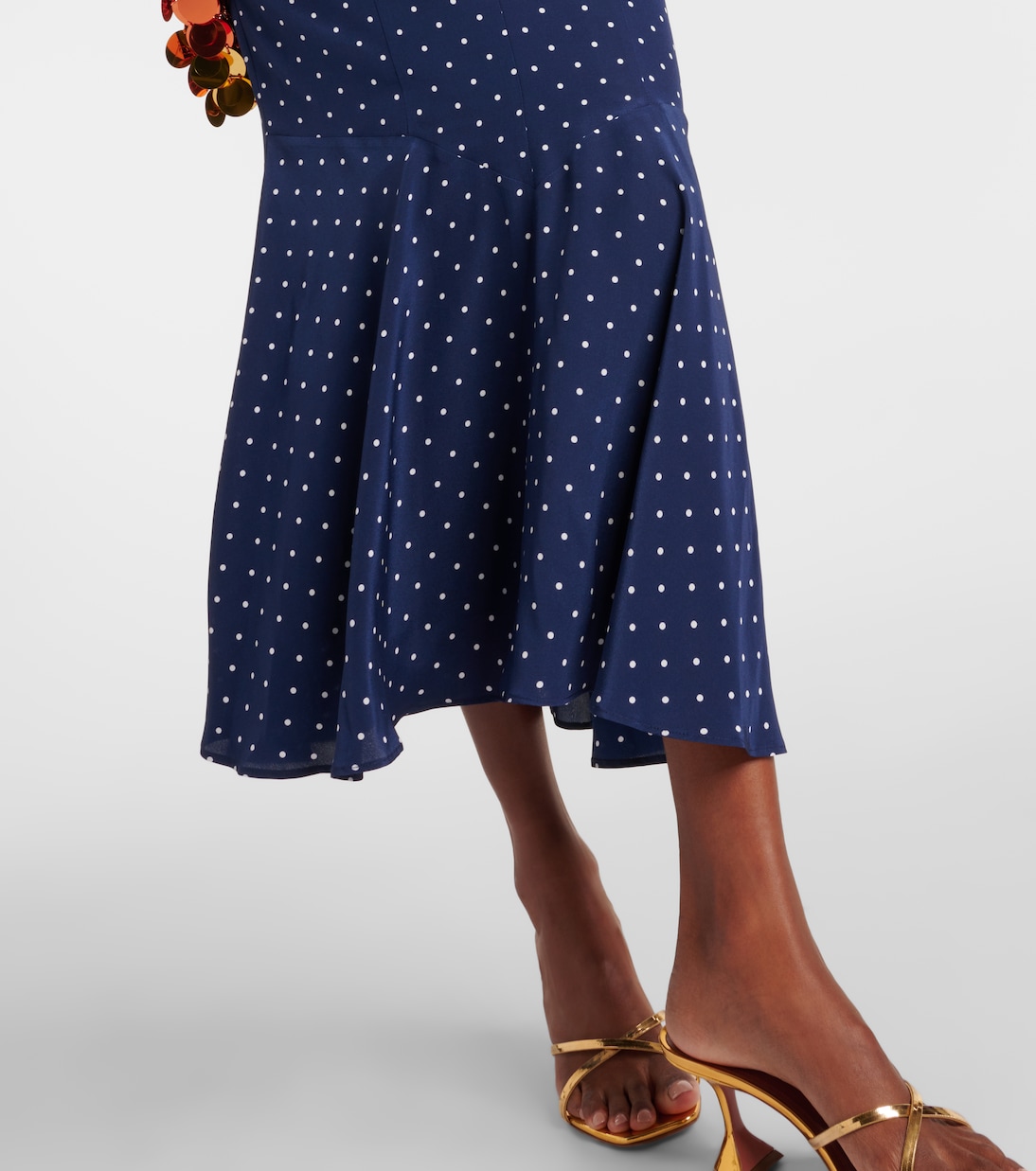 Robe midi en soie | Alessandra Rich