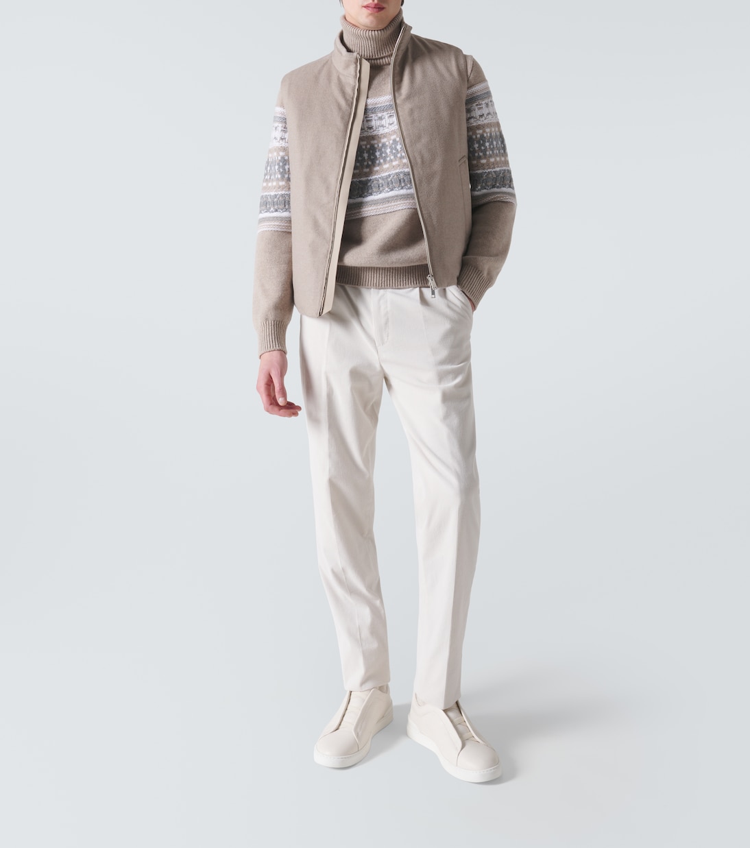 Veste doudoune sans manches en cachemire | Zegna