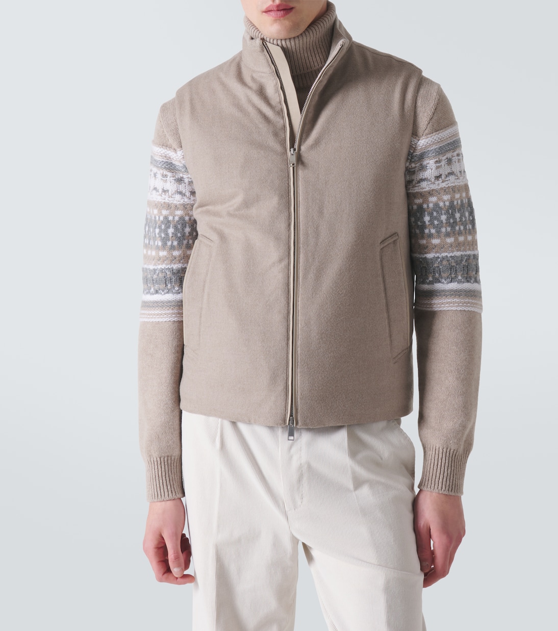 Veste doudoune sans manches en cachemire | Zegna