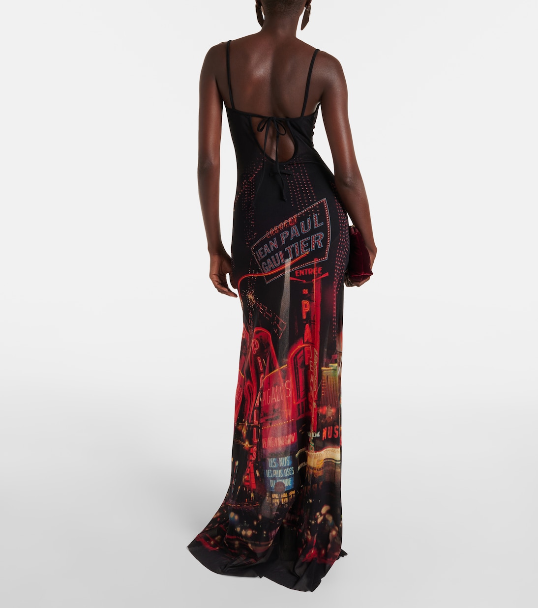 Printed mesh slip dress | Jean Paul Gaultier