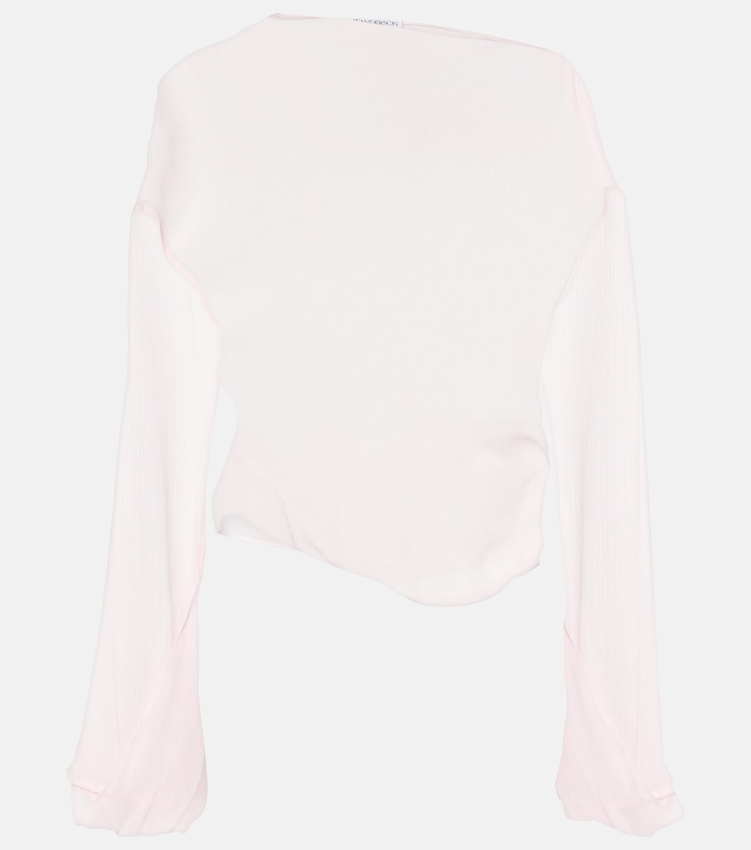 Asymmetric sheer draped blouse | JW Anderson