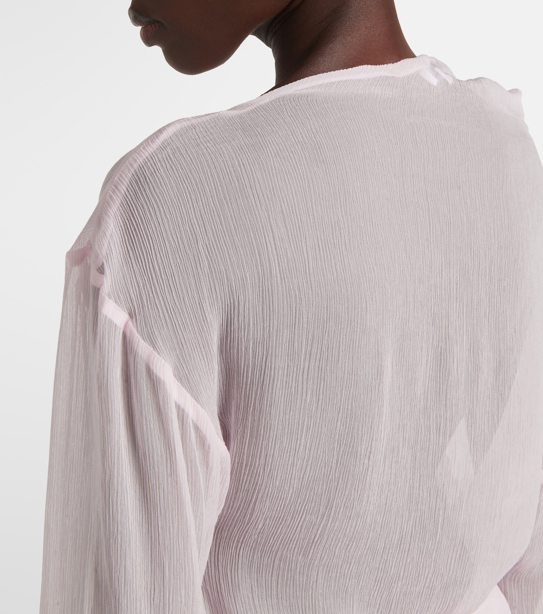 Asymmetric sheer draped blouse | JW Anderson