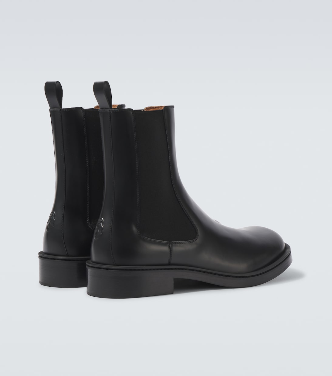 Leather Chelsea boots in black Alexander Mc Queen Mytheresa