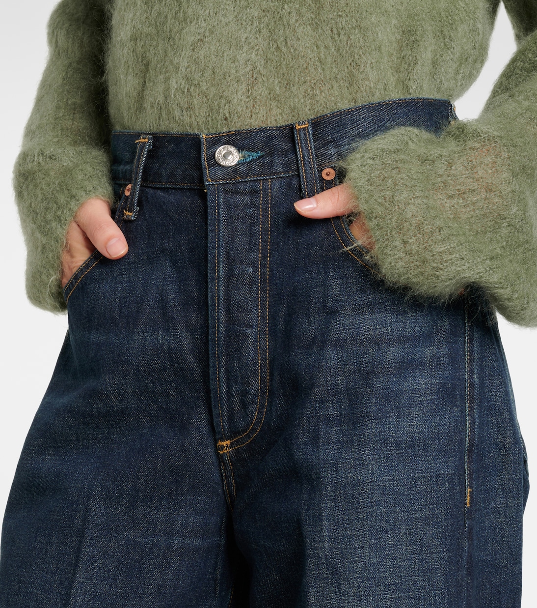 Jeans Ayla de Corte Alto y Pierna Ancha para Jóvenes Modernos