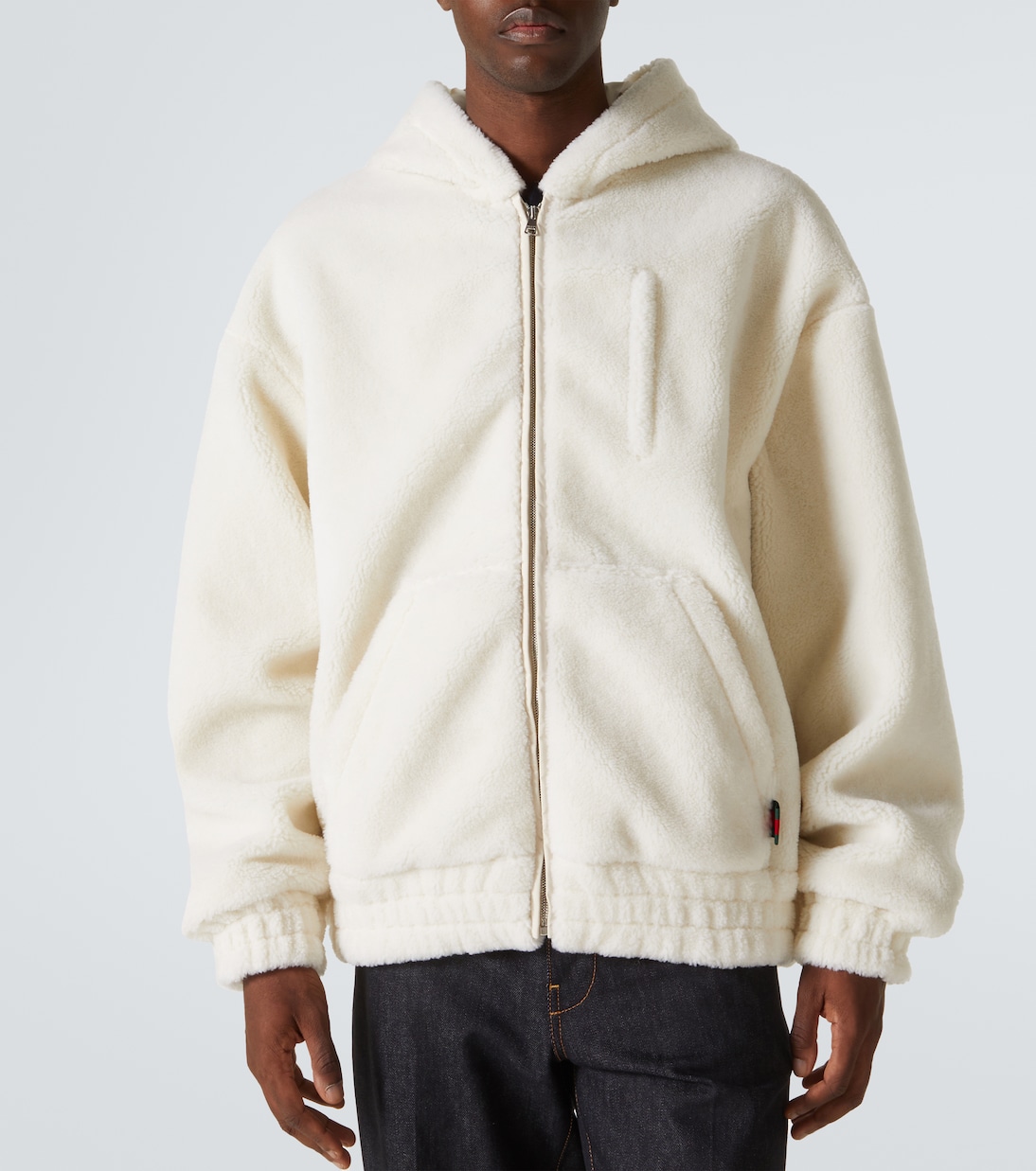 Kapuzenjacke Web Stripe aus Fleece | Gucci