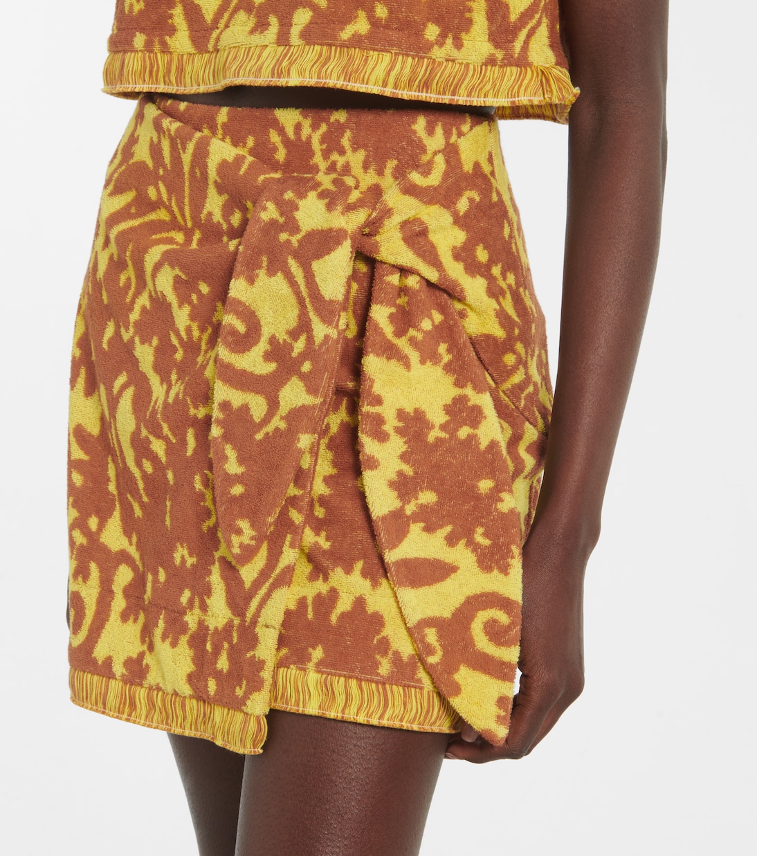 Falda envolvente Amarillo de mezcla de algodón | Alémais