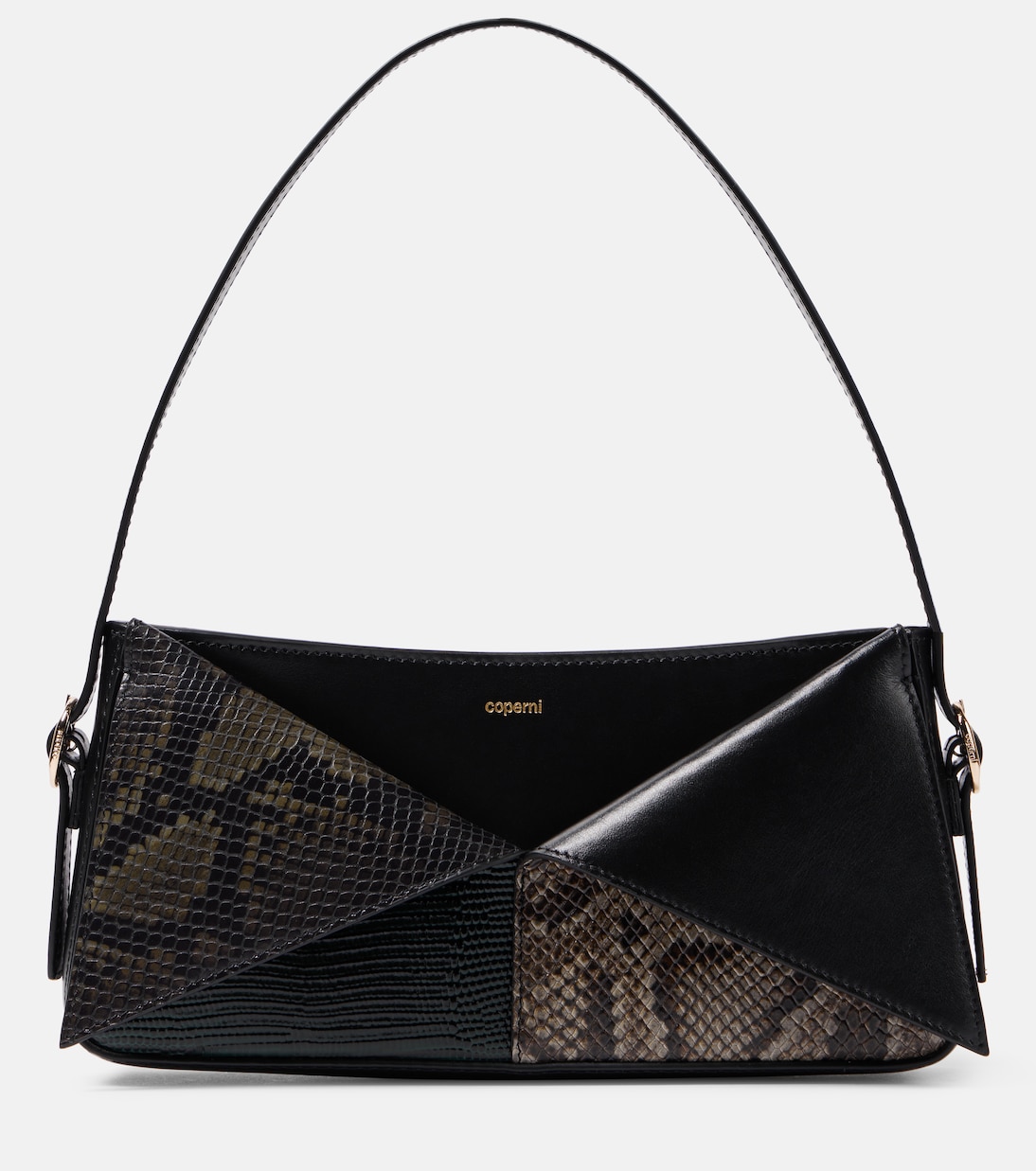 Belt snake-effect leather shoulder bag | Coperni