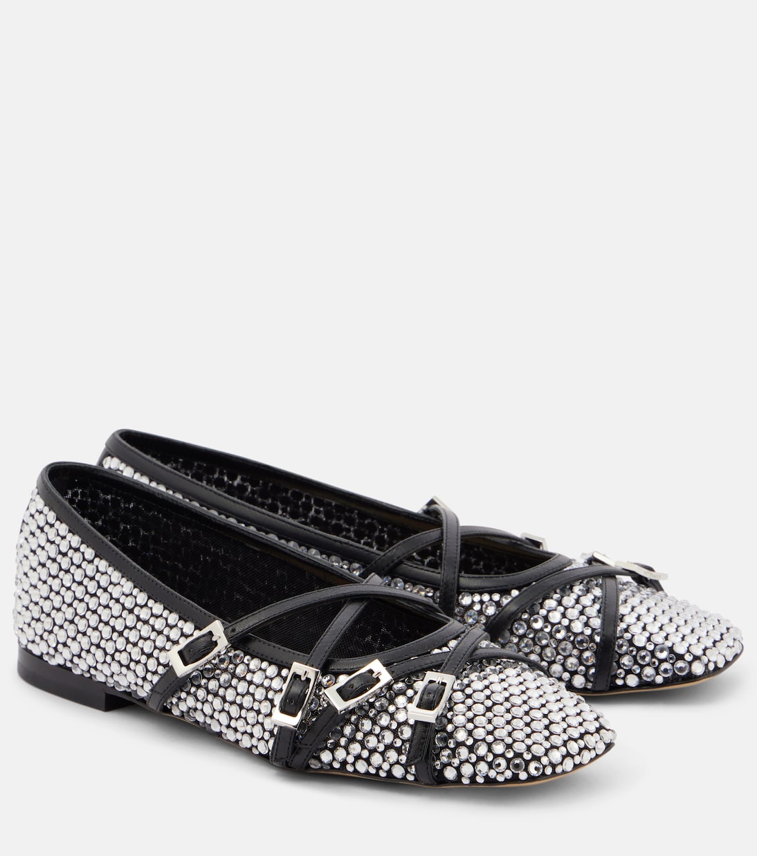 Ballerinas aus Mesh mit Kristallen | Mach & Mach
