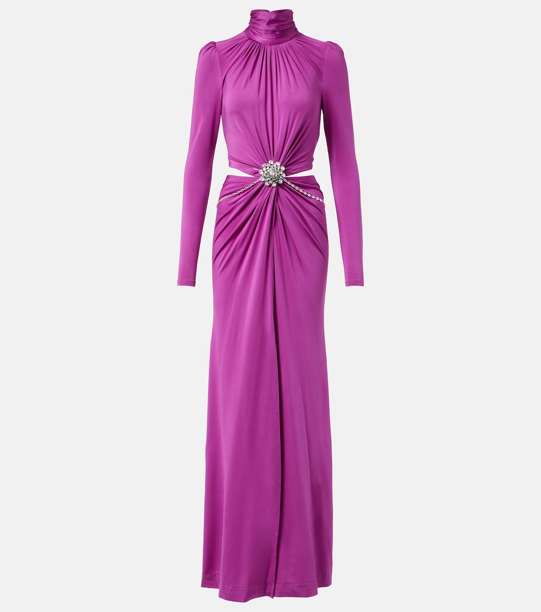 Cutout crystal-embellished jersey gown | Rabanne